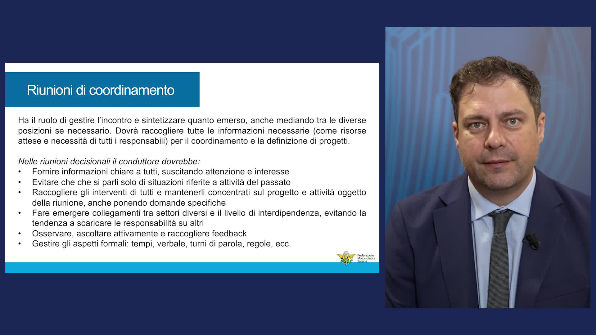 gestione riunioni 3 - Ruolo del conduttore