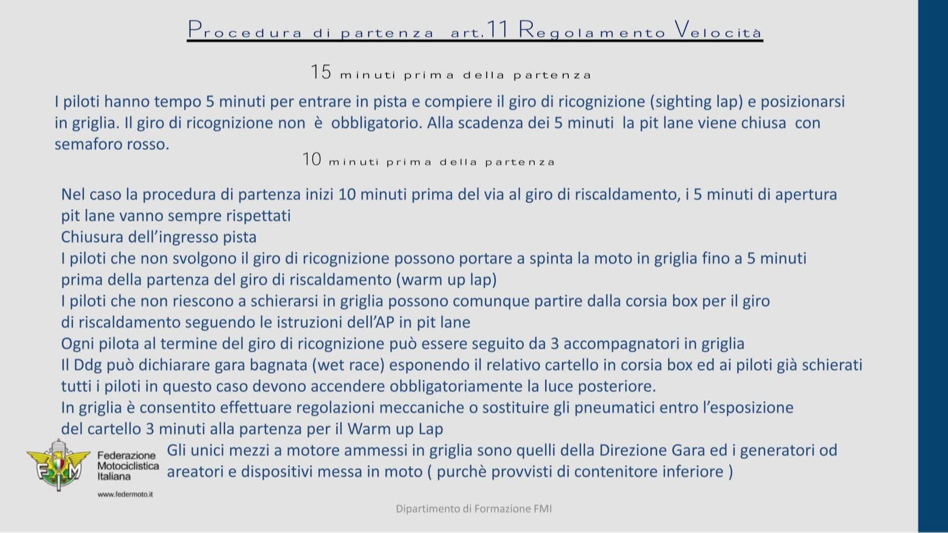 Corso Allievi Direttori di Gara Velocità (Baldazza)