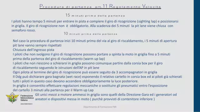 Corso Allievi Direttori di Gara Velocità (Baldazza)