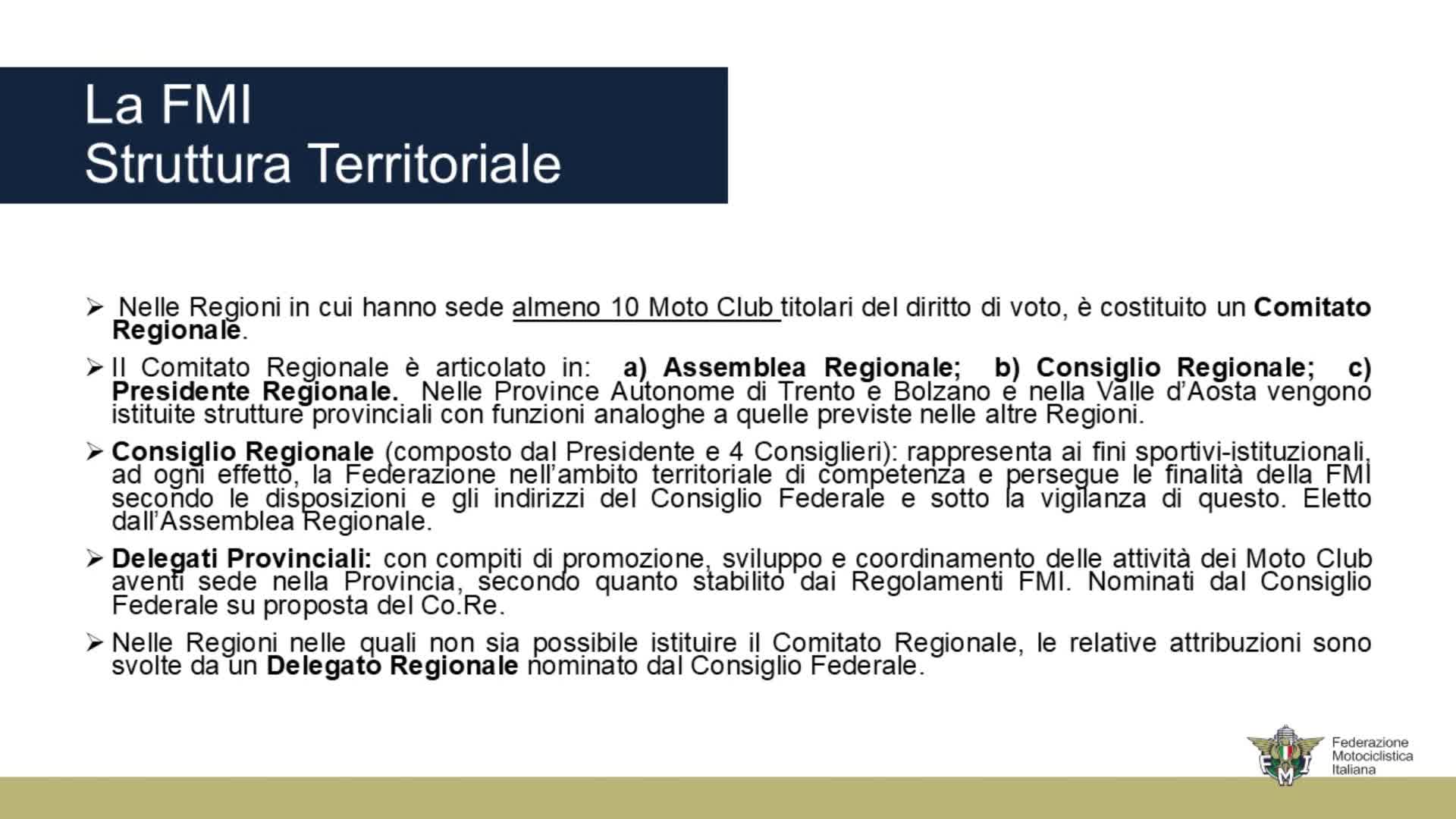 Aspetti generali dell’organizzazione federale