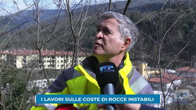 Frana 325, i lavori sulle coste di rocce instabili che hanno isolato la Val di Bisenzio