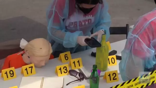 Scene da Csi in piazza San Francesco