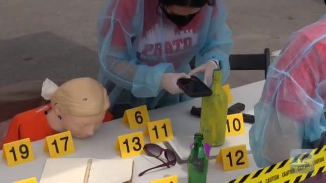 Scene da Csi in piazza San Francesco