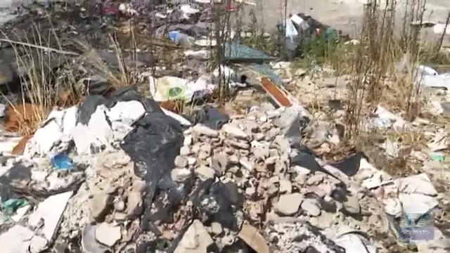 Via Chemnitz, l'incendio sterpaglie svela una discarica