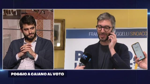 Elezioni Poggio, Puggelli si congratula con Palandri: la telefonata durante la diretta di Tv Prato