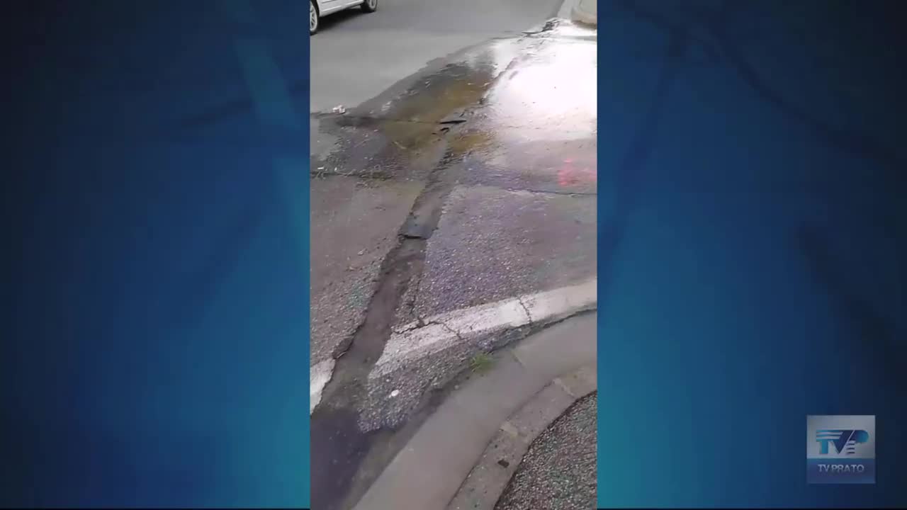 Perdita idrica in via di Cantagallo