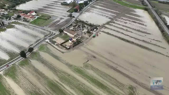 Prato, le zone alluvionate viste dall'alto
