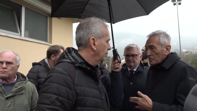 Il presidente della FIGC Gabriele Gravina visita le società calcistiche colpite dall'alluvione